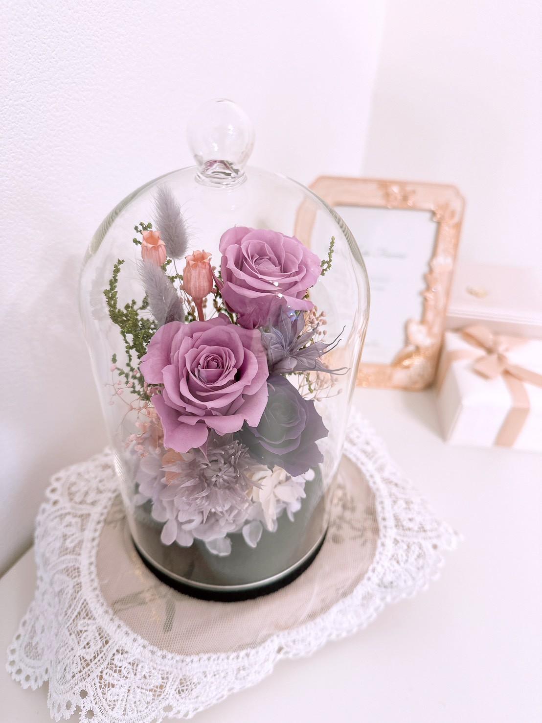 【ボトルフラワー Lサイズ 】カラー変更可 パープル  母の日2026 結婚 出産 新築 送別 長寿 古希 祝い ギフト | 5枚目